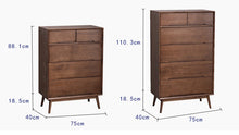 Load image into Gallery viewer, ANN Scandinavian Solid Wood Chest of Drawers Cabinet Storage ( 4 Color 2 Size )