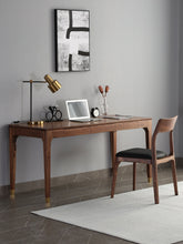 Load image into Gallery viewer, ALIVIA RITZ Modern Desk Console Table Solid Wood desk Natural / Walnut