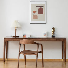 Load image into Gallery viewer, ALIVIA RITZ Modern Desk Console Table Solid Wood desk Natural / Walnut