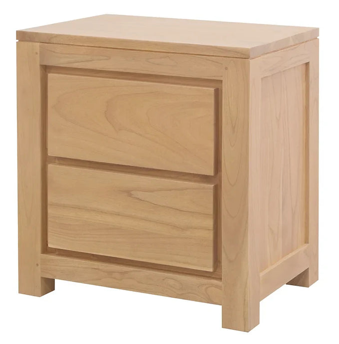 RADISSON Amsterdam Solid Teak Timber 2 Drawer  Bedside