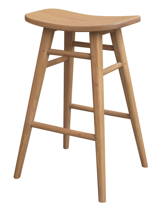 RADISSON Aria Oval Solid Teak Timber Counter Stool