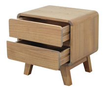 Load image into Gallery viewer, RADISSON Providence 2 Drawer Teak Wood Bedside Table (Natural)