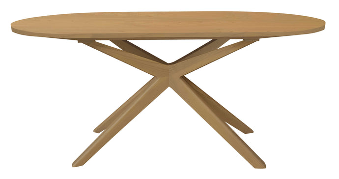 RADISSON Apollo Solid Teak Wood Timber Oval Dining Table 160 cm