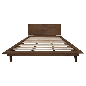 RADISSON Gatsby Teak Wood Platform Bed, Queen, Walnut
