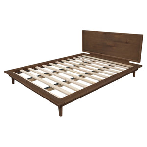 RADISSON Gatsby Teak Wood Platform Bed, Queen, Walnut