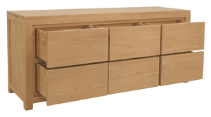 RADISSON Amsterdam Solid Teak Wood Timber 6 Chest of Drawer Dresser