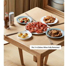 Load image into Gallery viewer, Scandinavian Oak Wood Extendable Dining Table EXTENDRAX