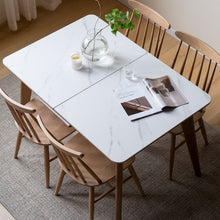 Load image into Gallery viewer, Scandinavian Oak Wood Sintered Stone Extendable Dining Table SHIFTA