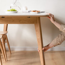 Load image into Gallery viewer, Scandinavian Oak Wood Sintered Stone Extendable Dining Table SHIFTA
