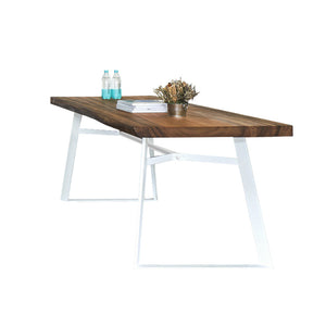 LILA Radisson Dining Table Conference Nordic Style Solid Wood Slab Live Edge / Straight Edge