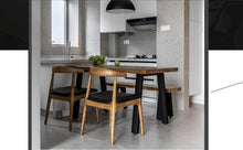 Load image into Gallery viewer, COOPER Nordic Retro Wrought Iron Solid Wood Dining table and / or Chair / Bench Set