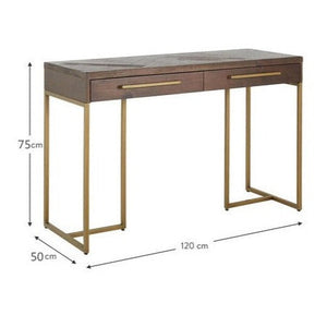 MCKENNA Herringbone Console Table / Writing Table /Dressing Vanity Table Solid Wood