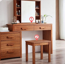 Load image into Gallery viewer, Carlie EMBASSY Solid Wood Dressing Table Storage Cabinet Vanity Mirror