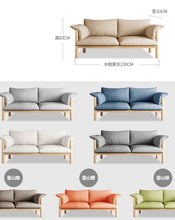 Load image into Gallery viewer, GRACE Nordic Japanese Design Sofa Solid Wood ( Choice of 6 Size, 8 Fabric Color )