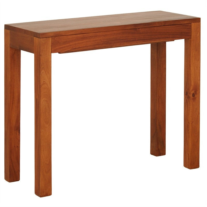 Amstel Solid Teak Timber Single Drawer 90cm Sofa Table - Light Pecan TFS238ST-001-TA-LP_1