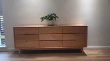 Load image into Gallery viewer, ANGELINA CONRAD Dresser Scandinavian Nordic Solid Wood Nine Drawers Cabinet