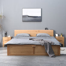 Load image into Gallery viewer, ROWAN MATEO Nordic Wooden Storage Bed Pure Solid Wood